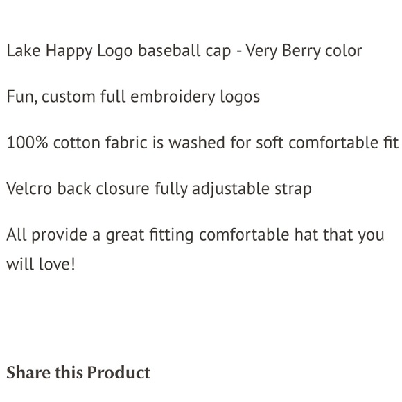 LAKE HAPPY Cap - Picture 2 of 11